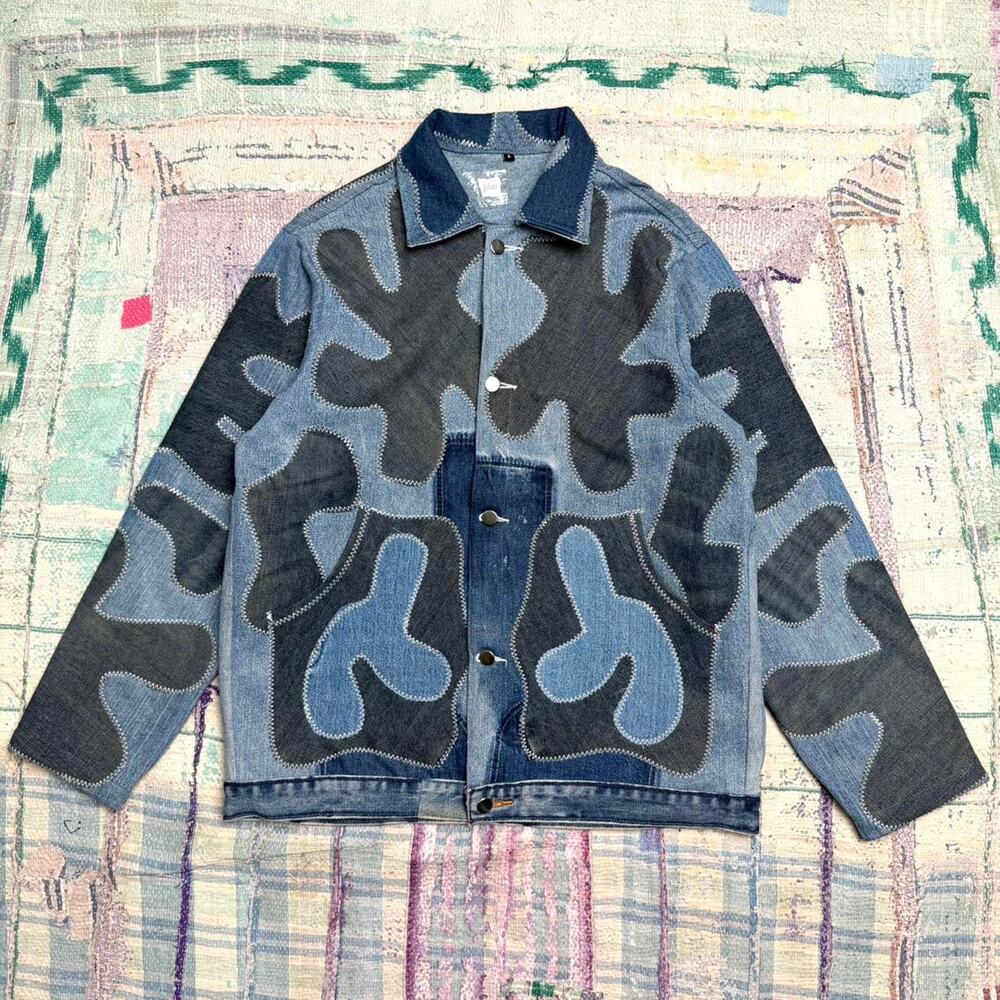 Custom Upcycled Patchwork Denim Jacket / One of one jacket Small